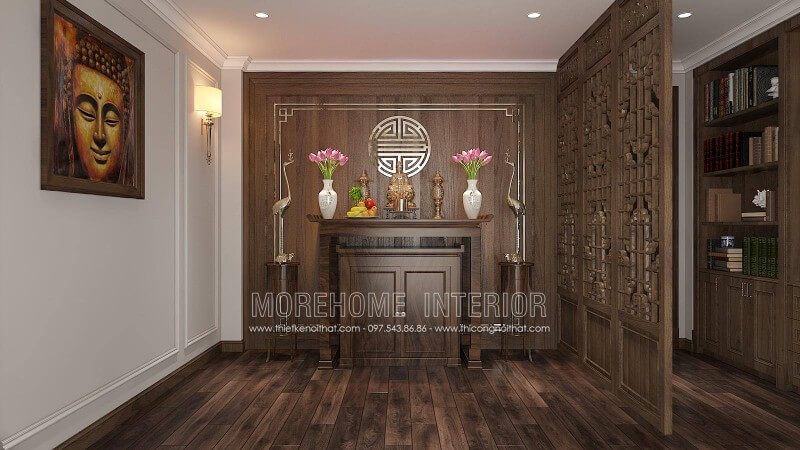 Vách ngăn CNC là một phần của không gian để tách biệt với không gian thờ cúng.